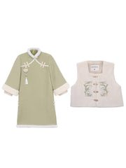 Bellflower Fleece Vest & Skirt-Sets-ntbhshop