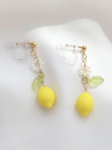 Lemon Earrings & Ear Clips-Earrings-ntbhshop