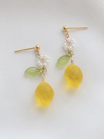 Lemon Earrings & Ear Clips-Earrings-ntbhshop