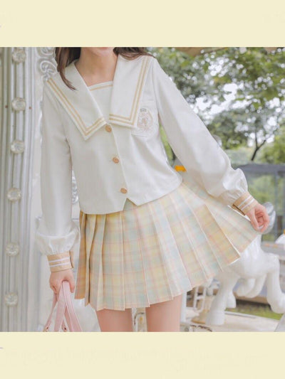 Lemon Soda Jk Uniform Sailor Blouse-Sets-ntbhshop