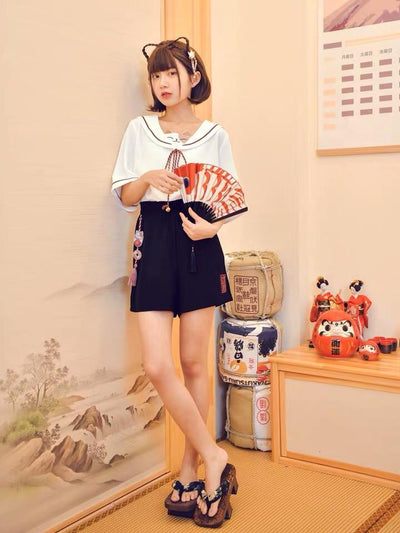 Maneki Neko Shorts-Sets-ntbhshop