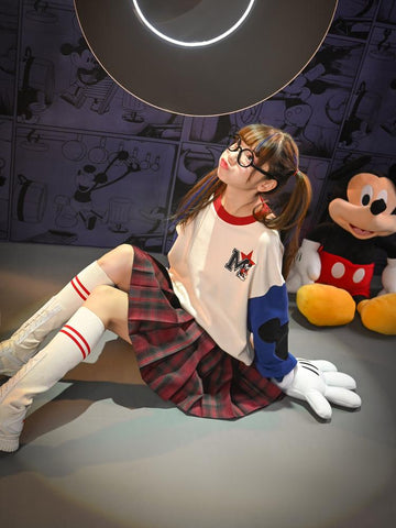 Mickey Mouse Sweatshirt & Overall Shorts-Sets-ntbhshop