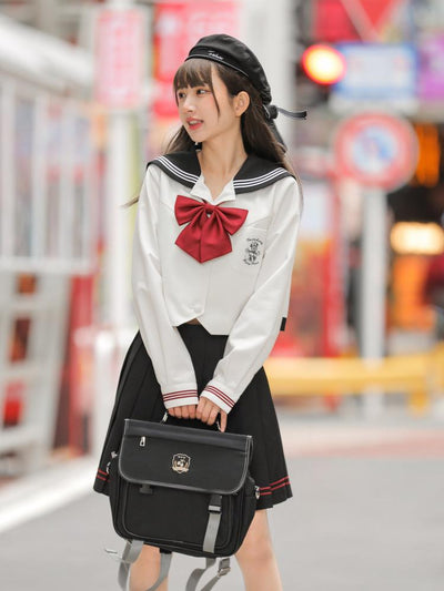 Mickey And Minnie Jk Uniform Sailor Blouses-Sets-ntbhshop