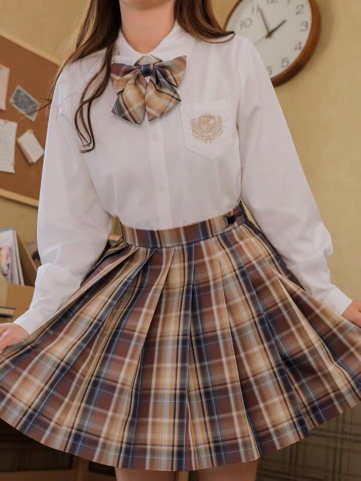 Mocha Cozy JK Uniform Skirts-ntbhshop