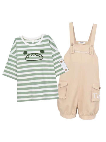 Monster Toys Tee & Overall Shorts-Sets-ntbhshop