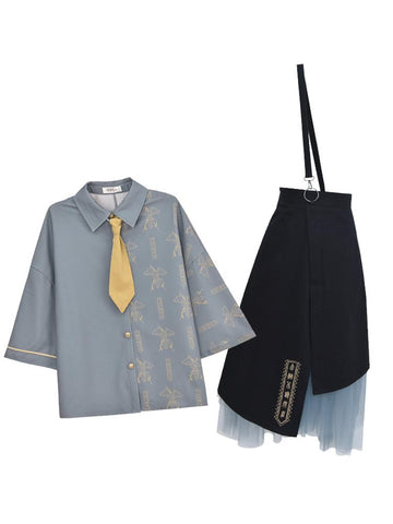 Mulan Blouse & Midi Skirt-Sets-ntbhshop