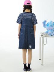 Stitch Denim Overall Dress-Overalls-ntbhshop