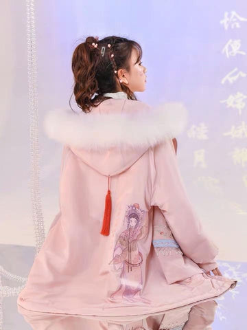 Peking Opera Fur Down Coat-Coat-ntbhshop