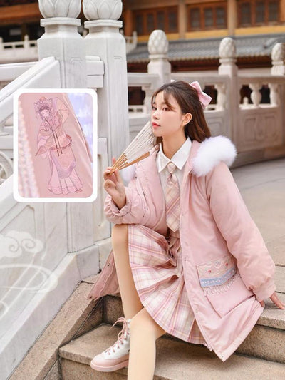 Peking Opera Fur Down Coat-Coat-ntbhshop