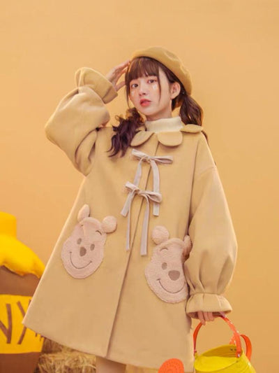 Winnie the Pooh Wool Coat-Sets-ntbhshop