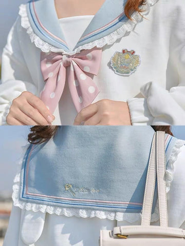 Rabbit Tea Time Sailor Sweatshirt-Sets-ntbhshop