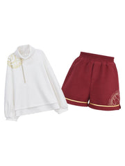 Sakura Array Turtleneck & Shorts-Sets-ntbhshop