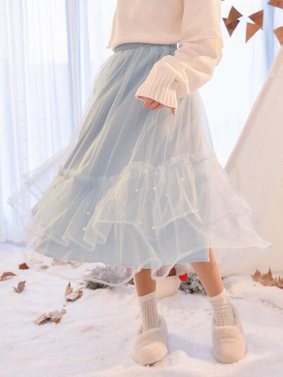 Snow Fairy Midi Skirt-Skirt-ntbhshop