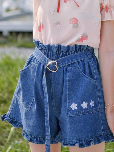 Sweet Spring Denim Shorts-Shorts-ntbhshop