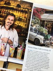 Beny Briga of Cafe Levinsky in Tel Aviv wears a Red String Bracelet from MAS Designs. As seen in Israeli Soul by Michael Solomonov.