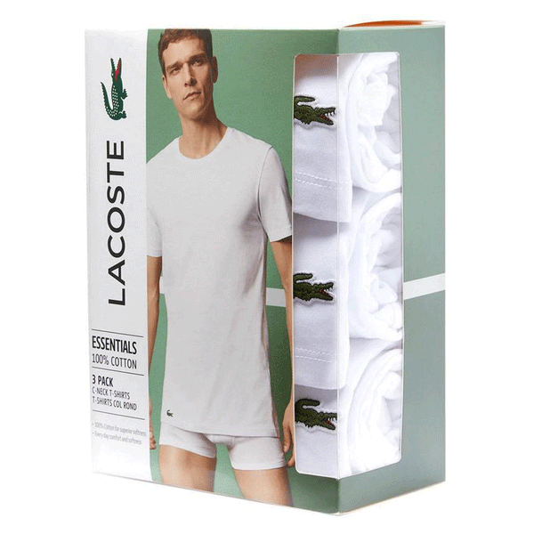 Lacoste Underwear Neck 3 White Men TH3451-51 – Last Stop Clothing Shops