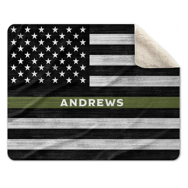 Thin Green Line Custom Gifts For Active Duty Military and Veterans For Deployments and Homecoming