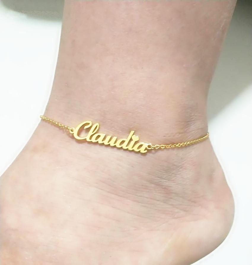 Custom Ankle Bracelet -18k Gold Plated 