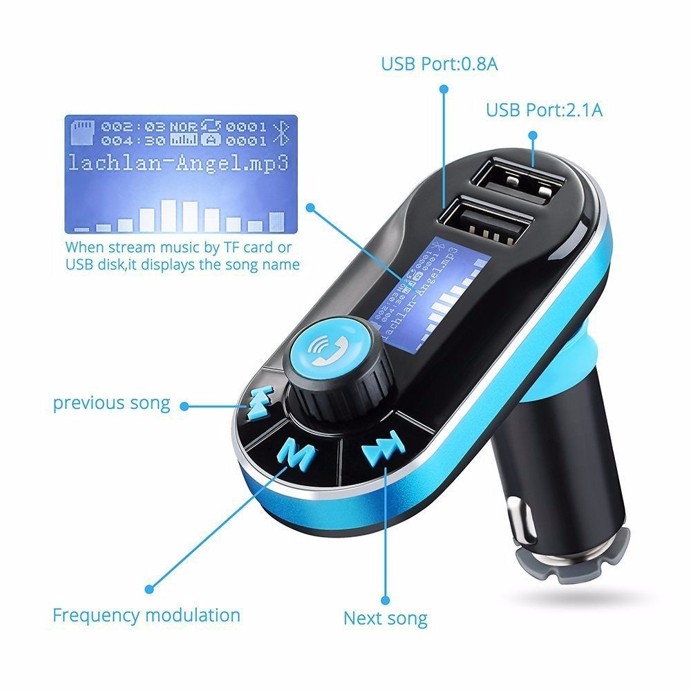 Obsessie interferentie jaloezie Hands free car FM Transmitter with 2 USB port charger – Travidstore