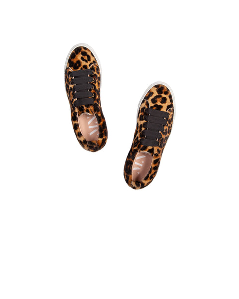 leopard flat sneakers