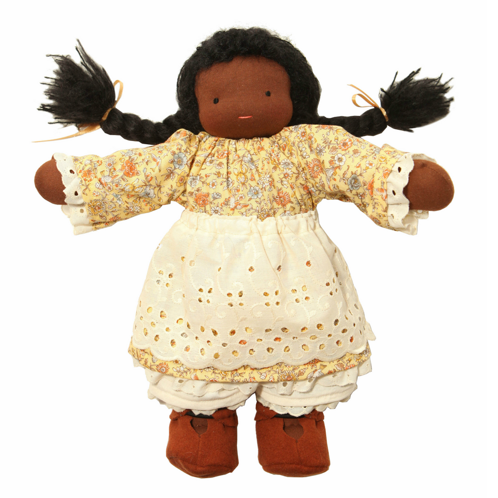 black waldorf doll