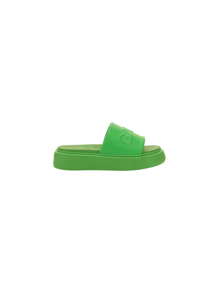 lime green fendi slides