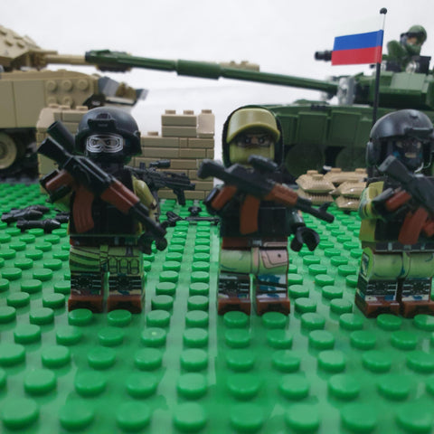Russian army with ak weapons