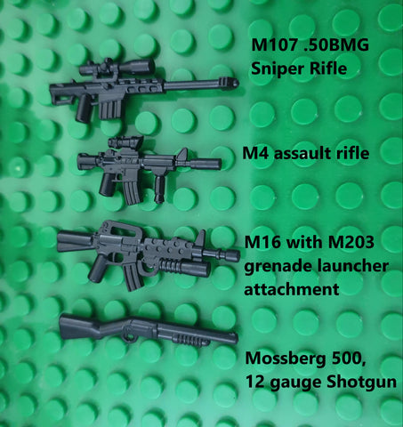 american military weapons in brickarms form