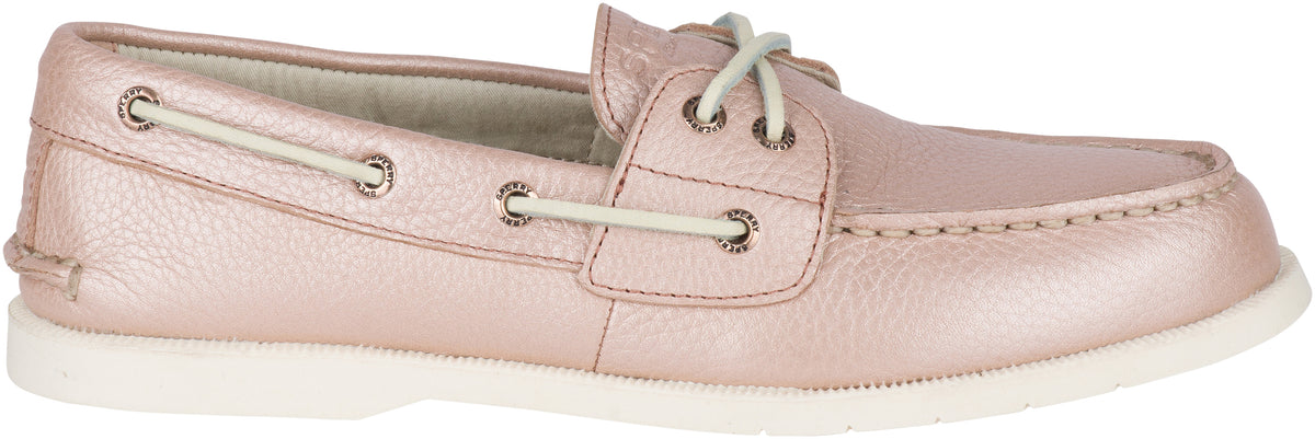 rose gold sperry top sider