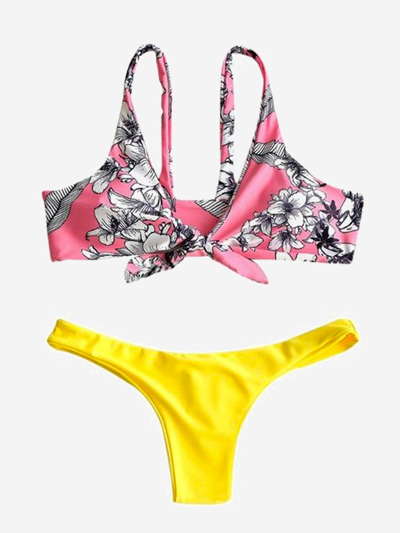 Cattleya Sexy Thong Swimsuit Printed – Swimwear