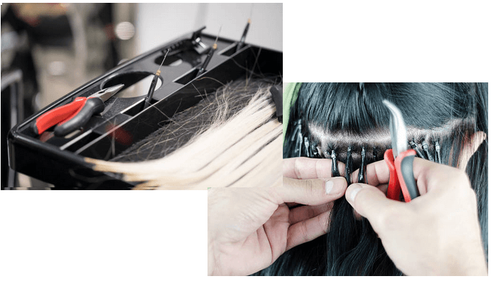 apply micro ring hair extensions at home