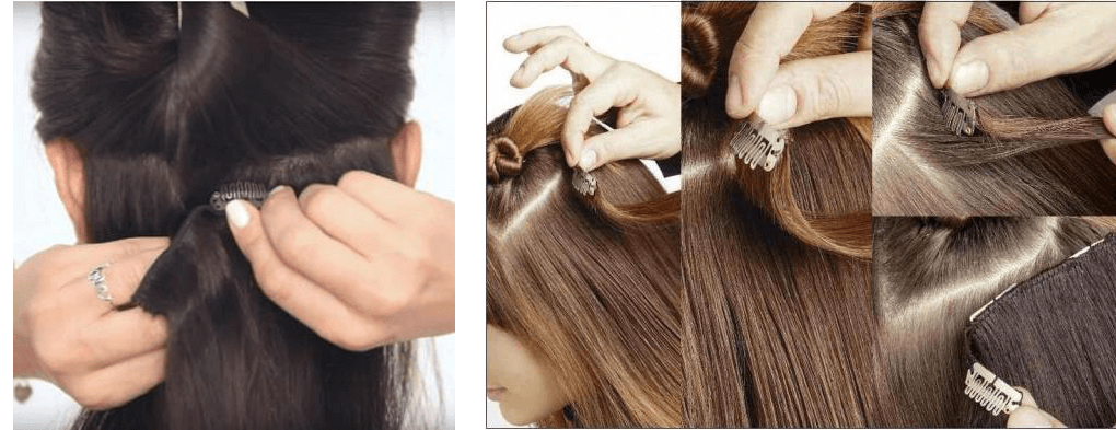 how to put in clip in hair extensions