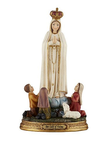 Our Lady Of Fatima With Children Statue