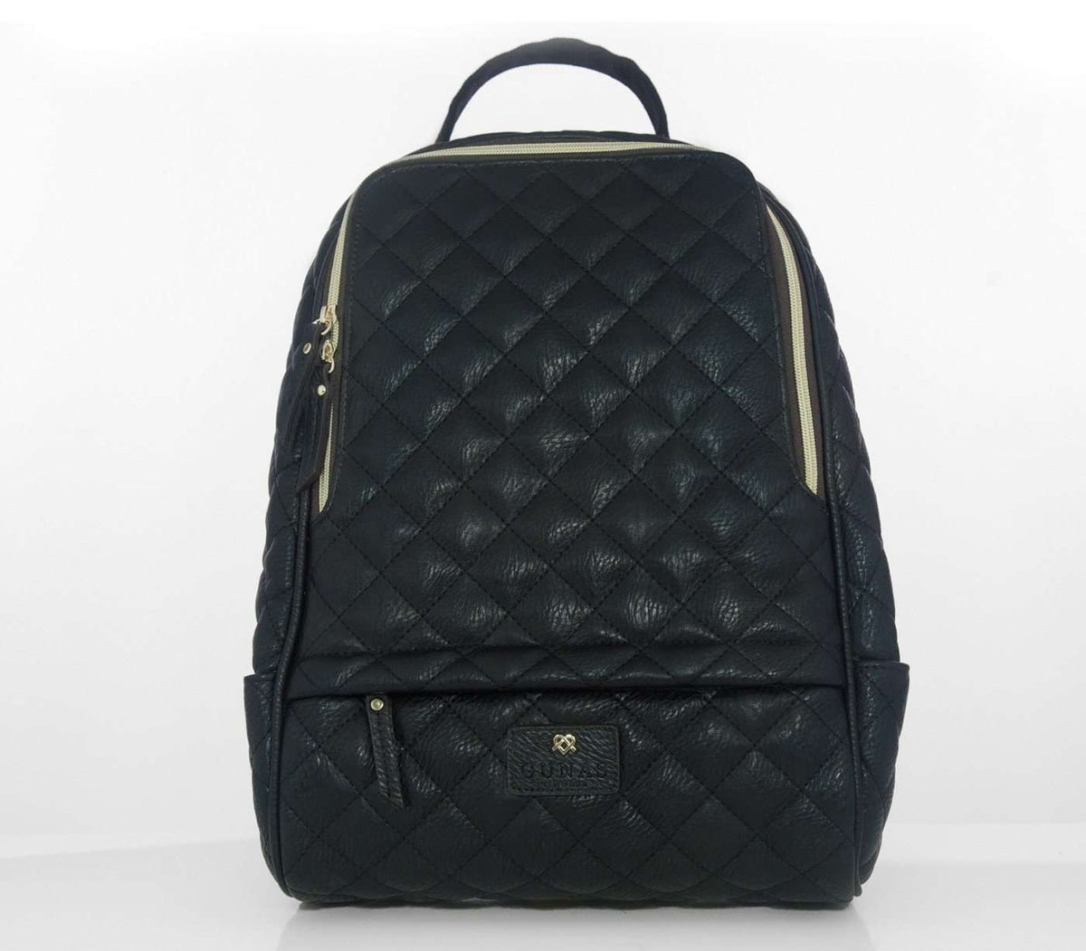 black quilted backpacks