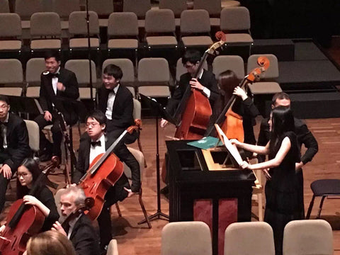 Pianist Tianyu Deng performing organ with the Hong Kong Academy for Performing Arts Academy Symphony Orchestra