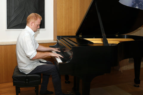 Pianist Steve Beck Playing on a Steinway Model L Piano at Park Avenue Pianos.