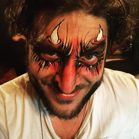 Devil Halloween Face Paint Idea