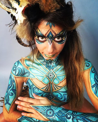 Tribal Ice Queen Halloween makeup Inspiration