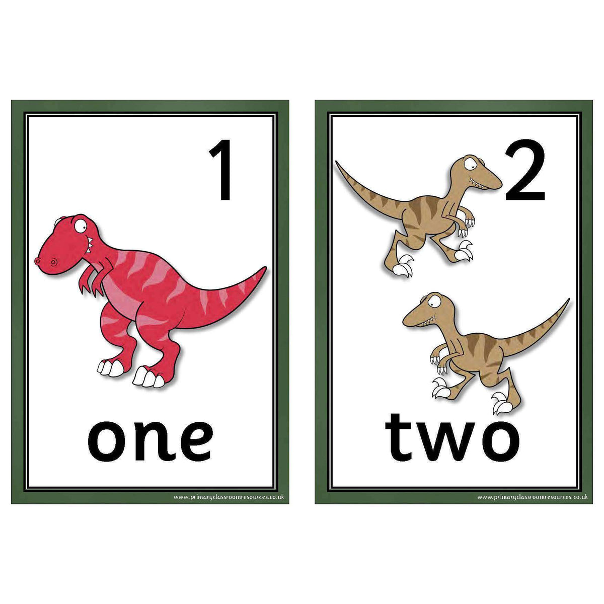 Free Printable Dinosaur Number Cards