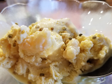 honeycomb ice cream in bowl