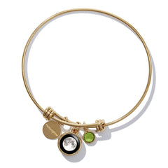 Birthstone Bangle Bracelet in Gold