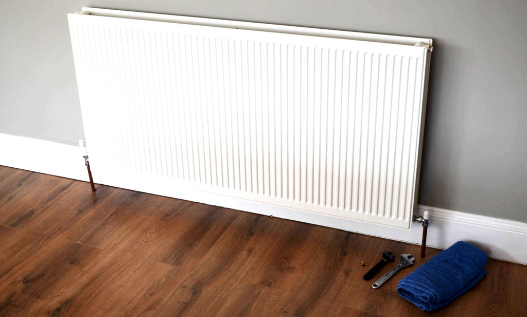 Standard UK radiator ready to remove