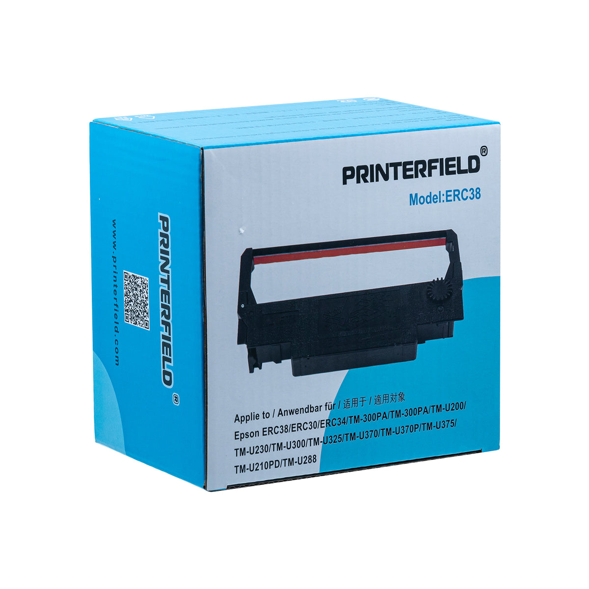 Gorilla Supply Ink Ribbon ERC 30 34 38 B/R Compatible for ERC38 NK506 6-PK, Black Red 