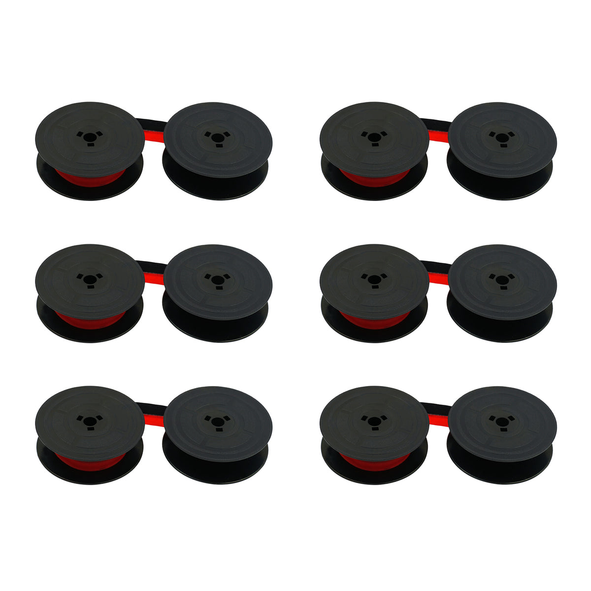 OLYMPIA BLACK RED TYPEWRITER RIBBON TWIN SPOOL Group 1 FITS MANY MODELS By SMCO 