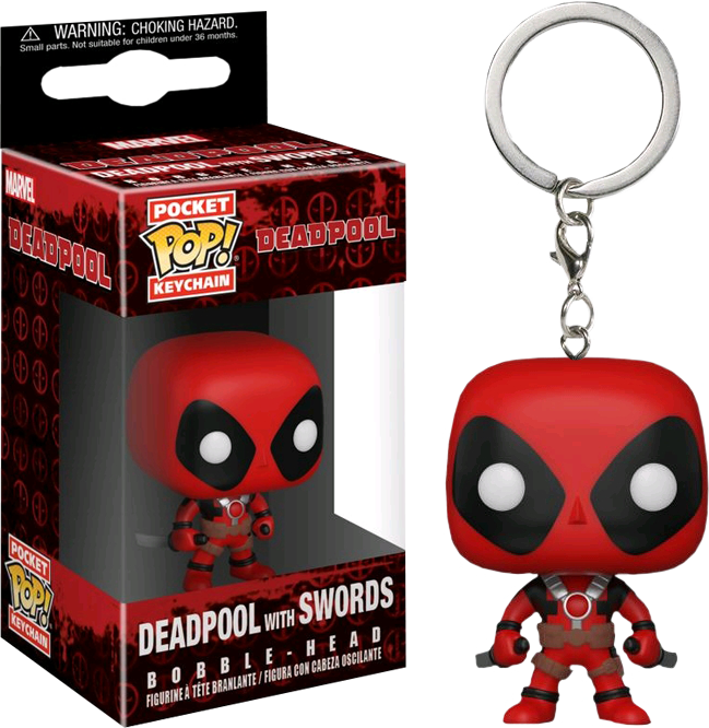 Keychain I'm Deadpool Deadpool Bobble-Head Mystery Funko Pocket Pop 
