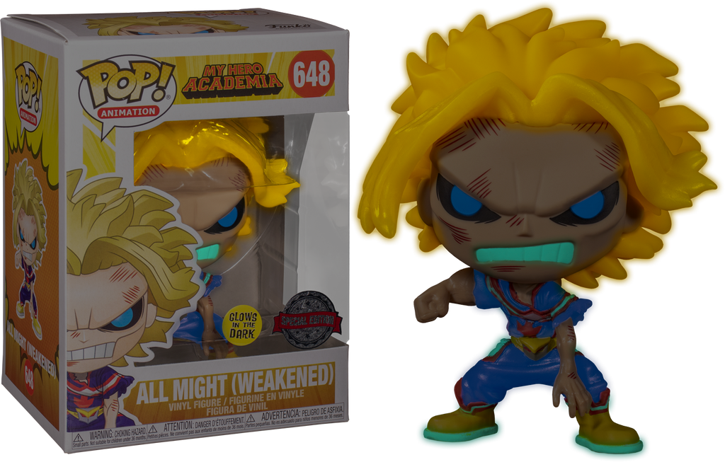 Funko Pop! My Hero - All Might Weakened Glow in the Dark #648 | Amazing Collectables
