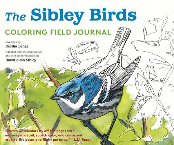 The Sibley Birds Coloring Field Journal Hardcover Perch