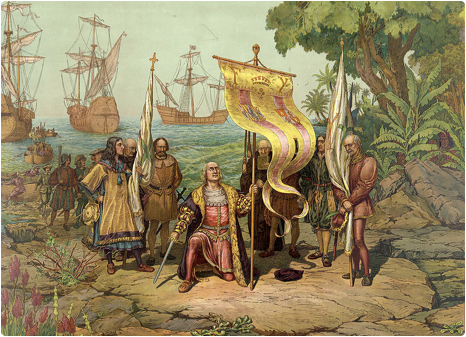 Conquistadors discovering