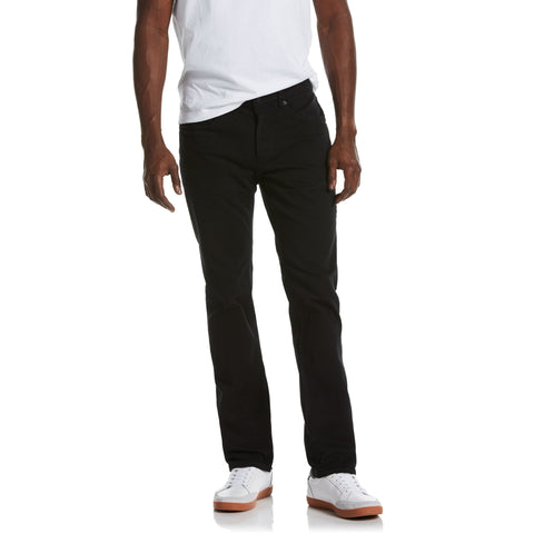 Colored Slim Fit 5-Pocket Jeans-Denim-True Black-38-32-Original Penguin