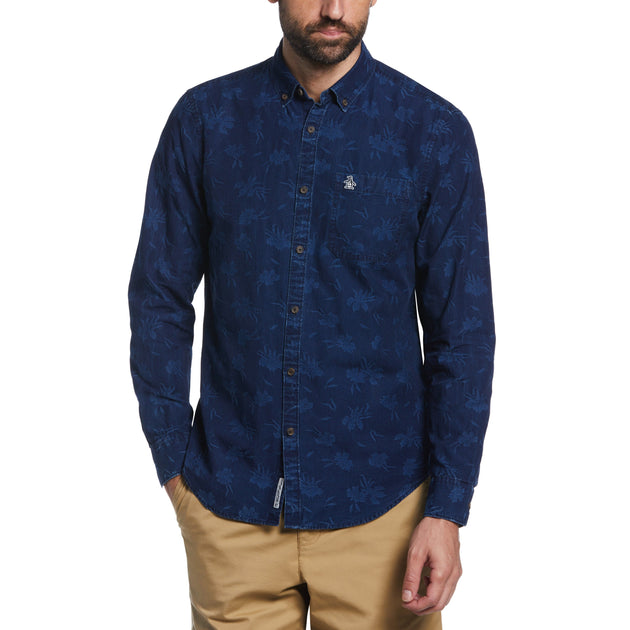 Jacquard Denim Shirt | Original Penguin US